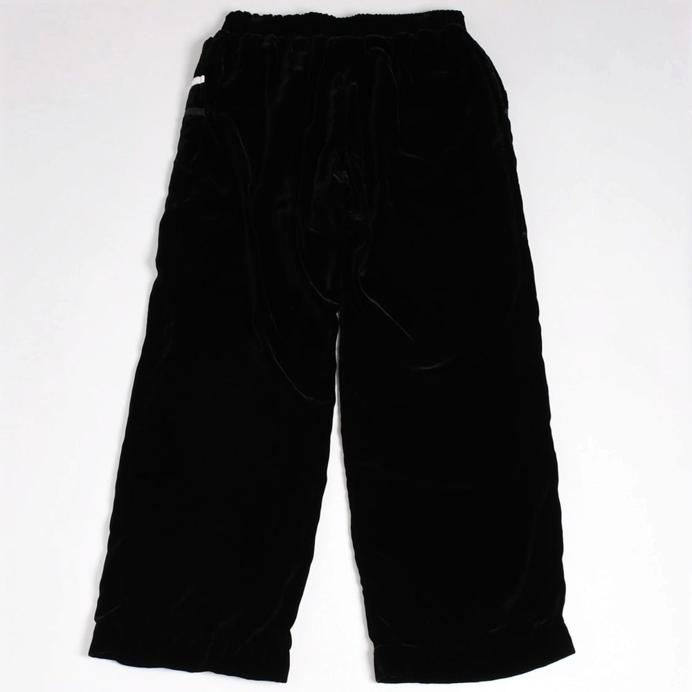 新品未使用品 CHROME HEARTS クロムハーツ Y NOT 25AW トラックパンツ サイズL レーヨン ベロア ブラック 中古 4a004095