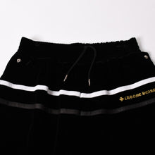 画像をギャラリービューアに読み込む, 新品未使用品 CHROME HEARTS クロムハーツ Y NOT 25AW トラックパンツ サイズL レーヨン ベロア ブラック 中古 4a004095