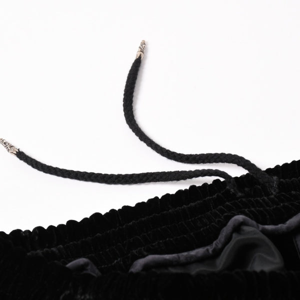 新品未使用品 CHROME HEARTS クロムハーツ Y NOT 25AW トラックパンツ サイズL レーヨン ベロア ブラック 中古 4a004095