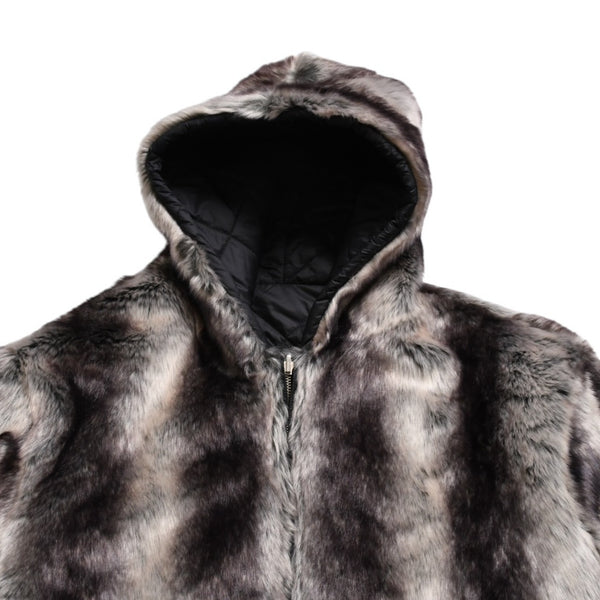 Supreme シュプリーム サイズM ジャケット 2020AW フェイクファー リバーシブル フードジャケット Faux Fur Reversible Hooded Jacket 美品 中古 4a004104
