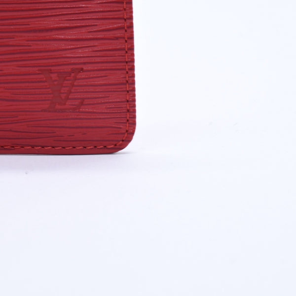 Very Good Condition LOUIS VUITTON Pochette Cle Coin Case Coin Purse M63807 Epi Leather Red Gold Hardware Used 4a003955