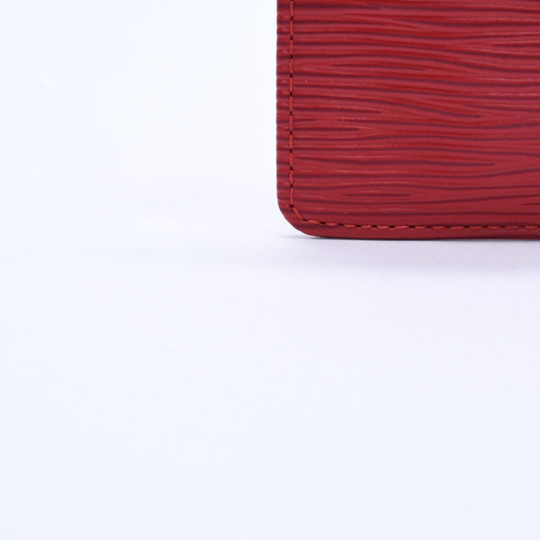 Very Good Condition LOUIS VUITTON Pochette Cle Coin Case Coin Purse M63807 Epi Leather Red Gold Hardware Used 4a003955