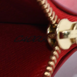 Very Good Condition LOUIS VUITTON Pochette Cle Coin Case Coin Purse M63807 Epi Leather Red Gold Hardware Used 4a003955