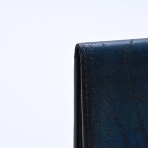 Berluti Berluti Calligraphy Card Case Pass Case Leather Navy Blue F0135 Good Condition Used 4a003974