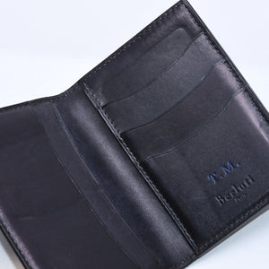 Berluti Berluti Calligraphy Card Case Pass Case Leather Navy Blue F0135 Good Condition Used 4a003974