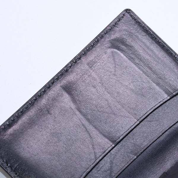 Berluti Berluti Calligraphy Card Case Pass Case Leather Navy Blue F0135 Good Condition Used 4a003974