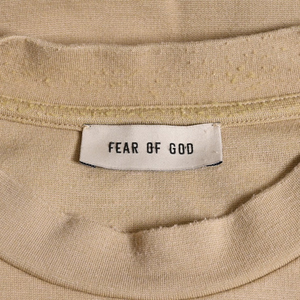 FEAR OF GOD Fear of God Embroidery T-shirt 8 Numbering Beige Boxy Oversize Drop Shoulder L Size Good Condition Used 4a004127