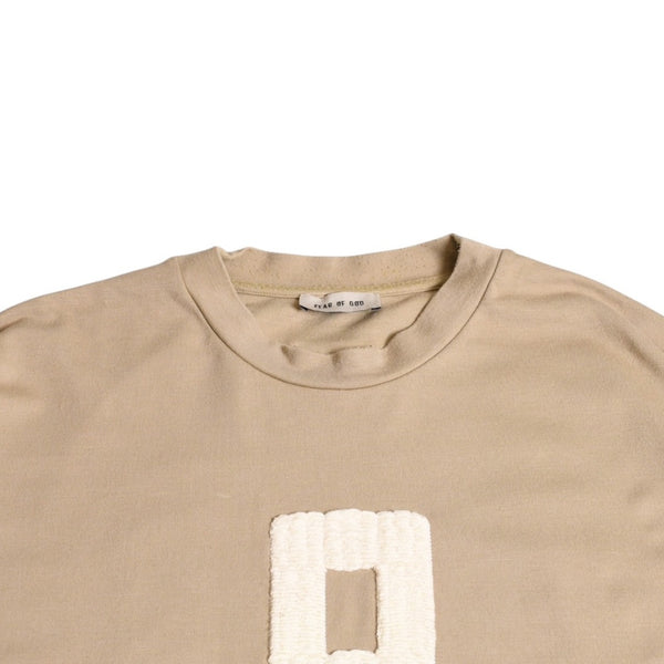 FEAR OF GOD Fear of God Embroidery T-shirt 8 Numbering Beige Boxy Oversize Drop Shoulder L Size Good Condition Used 4a004127