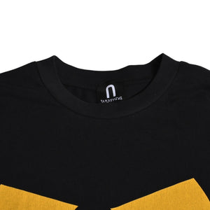 極美品 Wu-Tang Clan ウータンクラン オフィシャルTシャツ Wロゴ C.R.E.A.M. ヴィンテージ加工 ブラック イエロー XXLサイズ 中古 4a004123