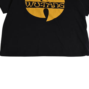 極美品 Wu-Tang Clan ウータンクラン オフィシャルTシャツ Wロゴ C.R.E.A.M. ヴィンテージ加工 ブラック イエロー XXLサイズ 中古 4a004123
