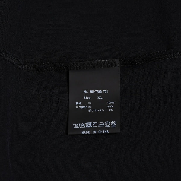 極美品 Wu-Tang Clan ウータンクラン オフィシャルTシャツ Wロゴ C.R.E.A.M. ヴィンテージ加工 ブラック イエロー XXLサイズ 中古 4a004123