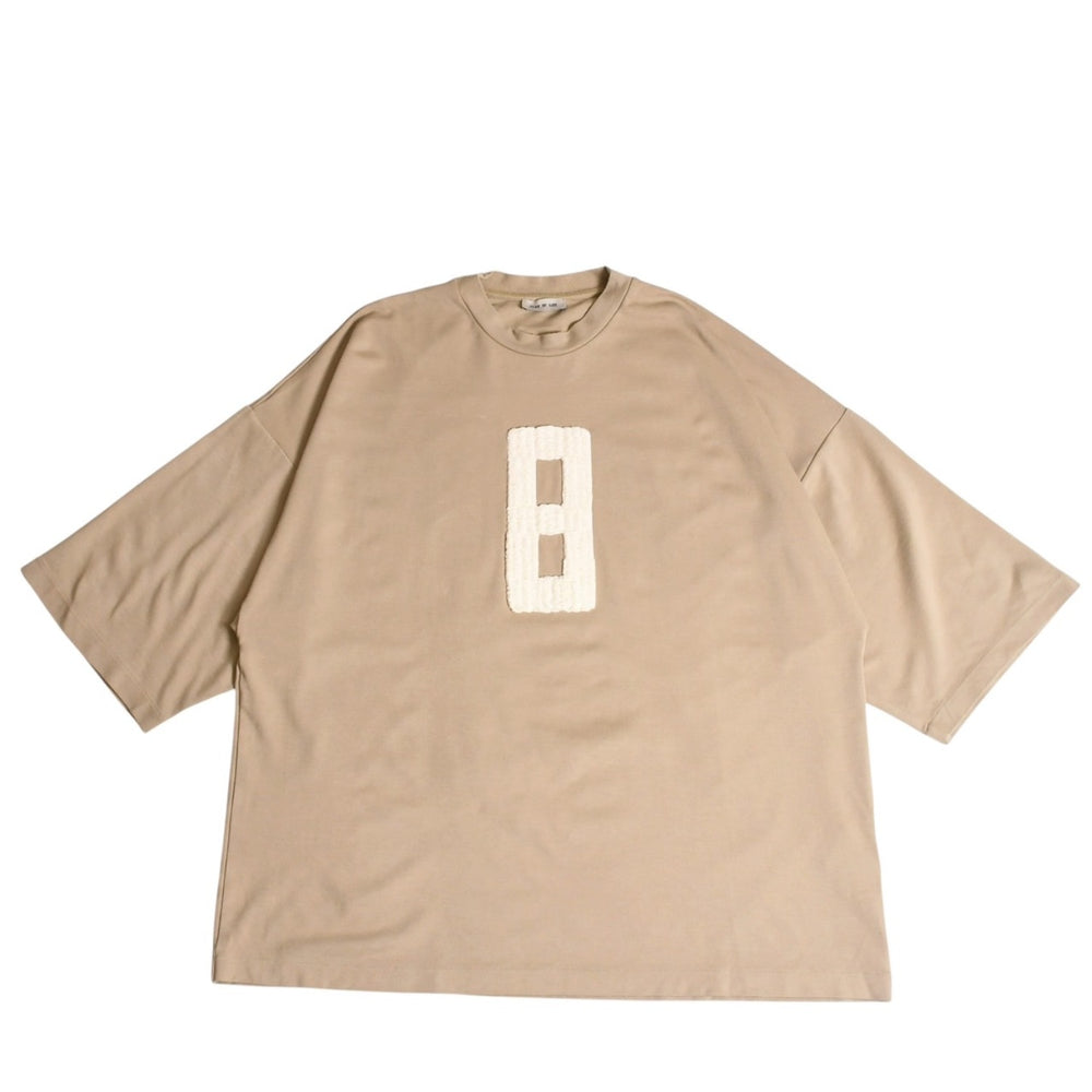 FEAR OF GOD Fear of God Embroidery T-shirt 8 Numbering Beige Boxy Oversize Drop Shoulder L Size Good Condition Used 4a004127