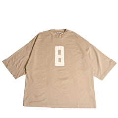 FEAR OF GOD Fear of God Embroidery T-shirt 8 Numbering Beige Boxy Oversize Drop Shoulder L Size Good Condition Used 4a004127