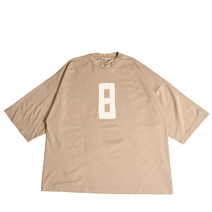 FEAR OF GOD Fear of God Embroidery T-shirt 8 Numbering Beige Boxy Oversize Drop Shoulder L Size Good Condition Used 4a004127