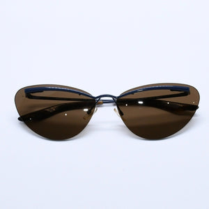 Mint condition Christian Dior sunglasses, navy temples, brown lenses, QS0YJ 62◻14 135 Used 4a004135