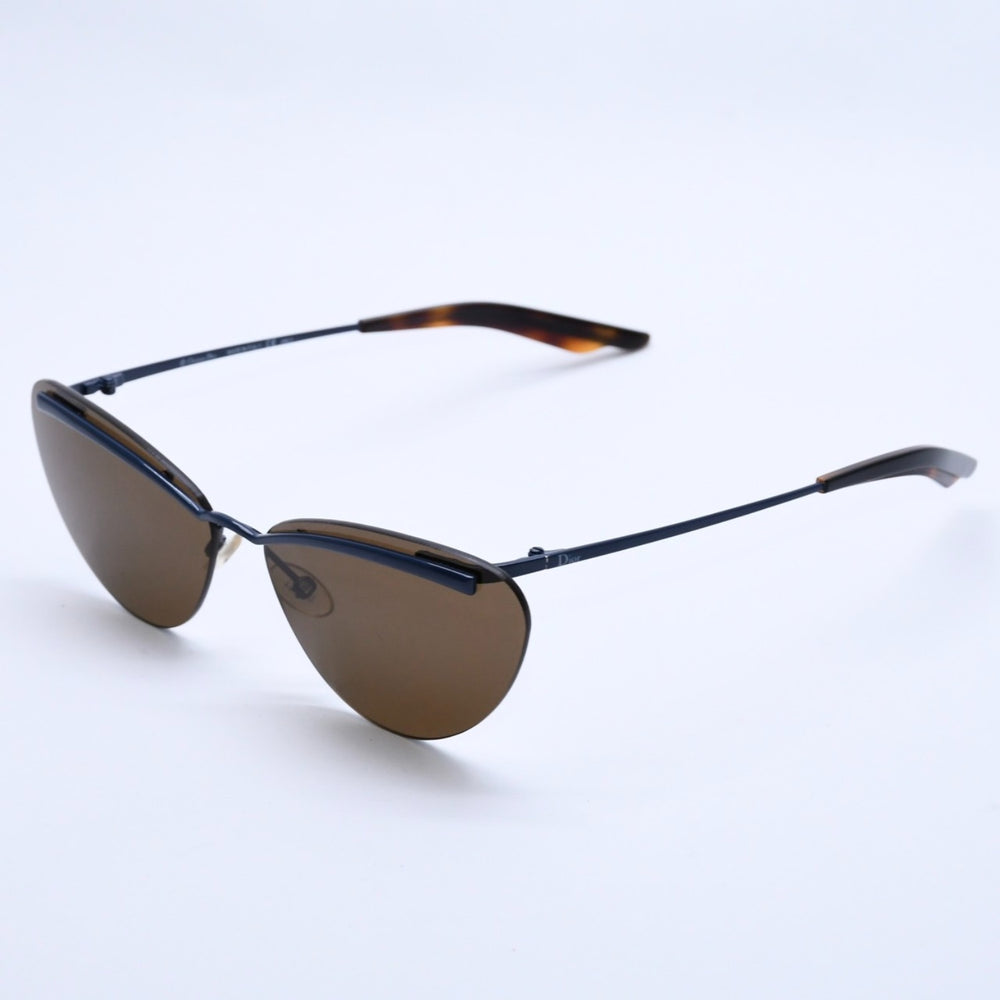 極美品 Christian Dior クリスチャンディオール サングラス ネイビーテンプル ブラウンレンズ QS0YJ 62◻︎14 135 中古 4a004135