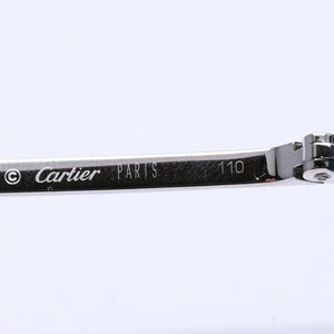 New and unused CARTIER Shield sunglasses eyewear 3989618 Size 110 Blue Silver Used 4a004149