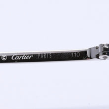Load image into Gallery viewer, 新品未使用 CARTIER カルティエ シールド サングラス アイウェア 3989618 サイズ110 ブルー シルバー 中古 4a004149