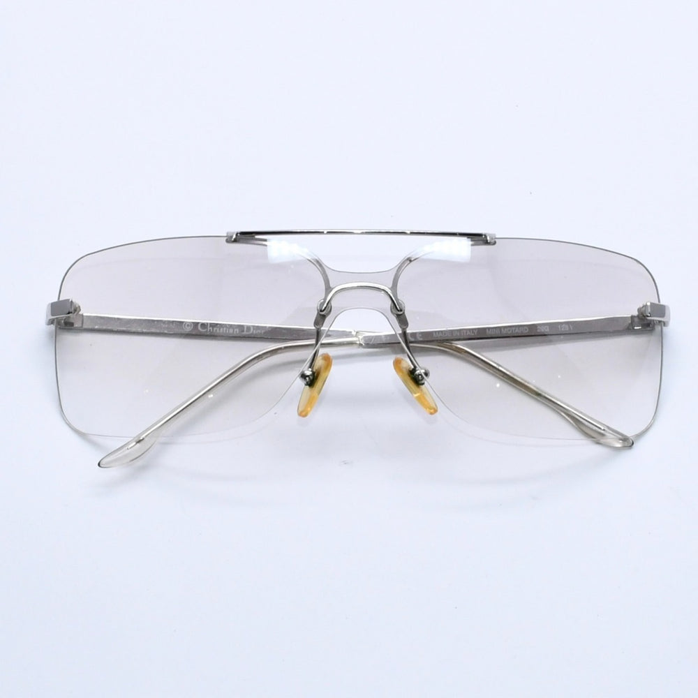 Christian Dior Rimless Sunglasses Silver Hardware Gray Gradient Lens 29G 125 Good Condition Used 4a004137