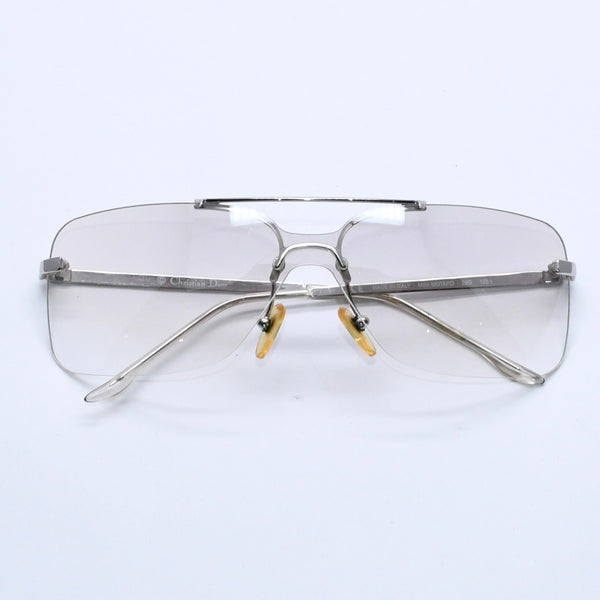 Christian Dior Rimless Sunglasses Silver Hardware Gray Gradient Lens 29G 125 Good Condition Used 4a004137