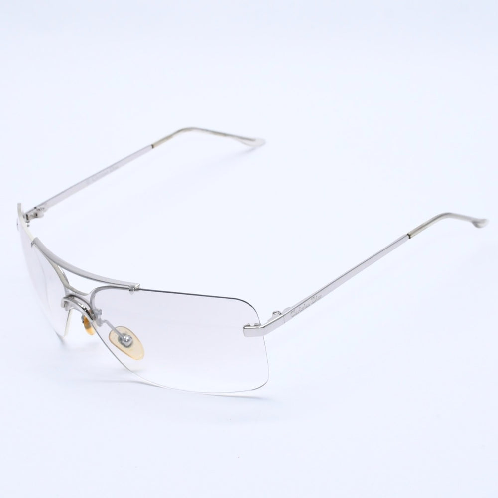 Christian Dior Rimless Sunglasses Silver Hardware Gray Gradient Lens 29G 125 Good Condition Used 4a004137