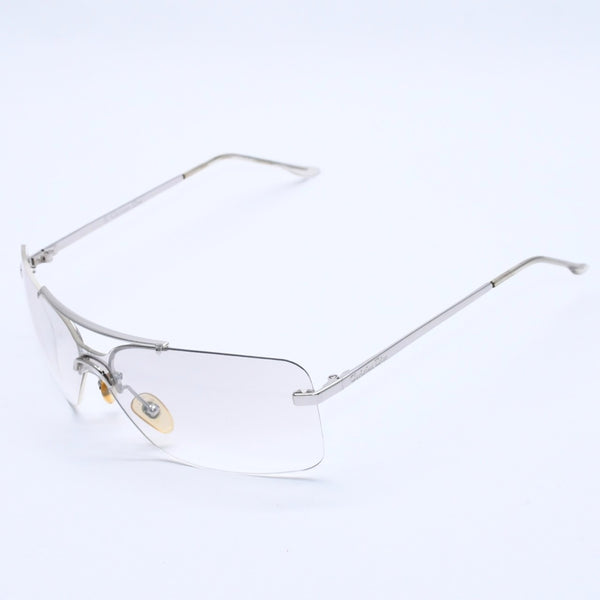 Christian Dior Rimless Sunglasses Silver Hardware Gray Gradient Lens 29G 125 Good Condition Used 4a004137