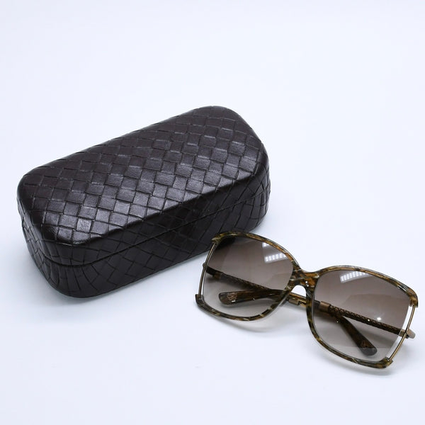 BOTTEGA VENETA ボッテガヴェネタ サングラス ゴールド金具 カーキレンズ 3V6DB 132/S 125 美品 中古 4a004141