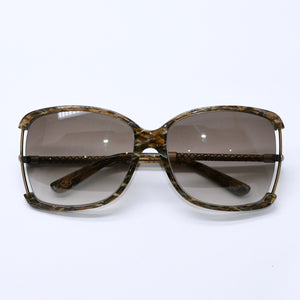 BOTTEGA VENETA ボッテガヴェネタ サングラス ゴールド金具 カーキレンズ 3V6DB 132/S 125 美品 中古 4a004141