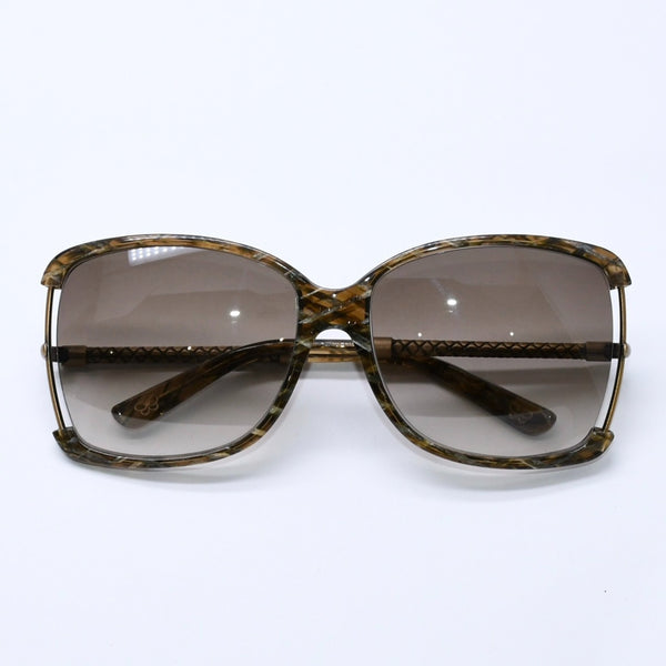 BOTTEGA VENETA ボッテガヴェネタ サングラス ゴールド金具 カーキレンズ 3V6DB 132/S 125 美品 中古 4a004141