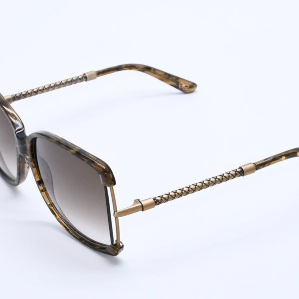 BOTTEGA VENETA ボッテガヴェネタ サングラス ゴールド金具 カーキレンズ 3V6DB 132/S 125 美品 中古 4a004141