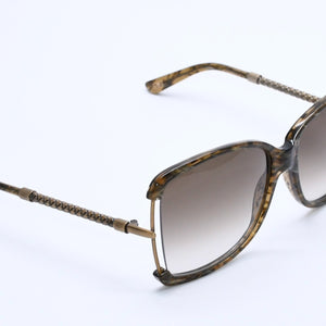BOTTEGA VENETA ボッテガヴェネタ サングラス ゴールド金具 カーキレンズ 3V6DB 132/S 125 美品 中古 4a004141