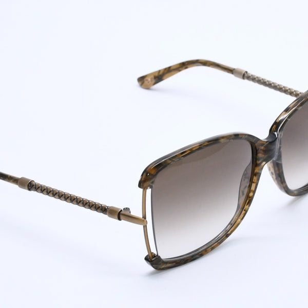 BOTTEGA VENETA ボッテガヴェネタ サングラス ゴールド金具 カーキレンズ 3V6DB 132/S 125 美品 中古 4a004141