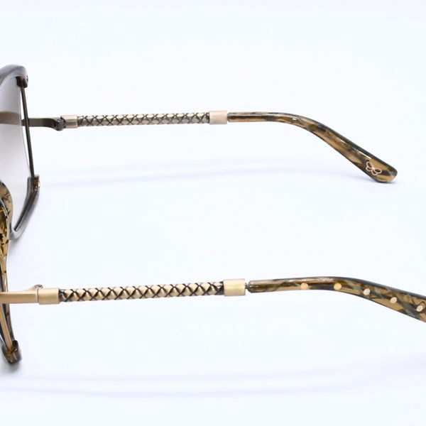 BOTTEGA VENETA ボッテガヴェネタ サングラス ゴールド金具 カーキレンズ 3V6DB 132/S 125 美品 中古 4a004141