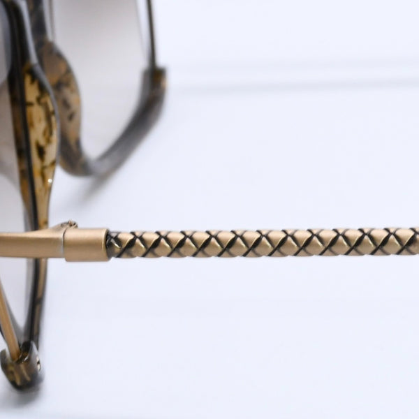 BOTTEGA VENETA ボッテガヴェネタ サングラス ゴールド金具 カーキレンズ 3V6DB 132/S 125 美品 中古 4a004141