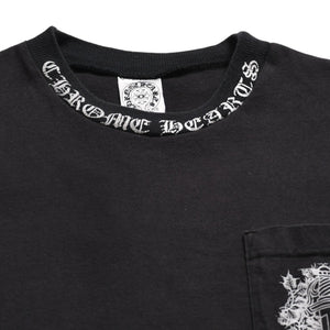 CHROME HEARTS クロムハーツ ダガーポケットTシャツ Black ブラック Silver シルバー サイズL 美品 中古 4a004136