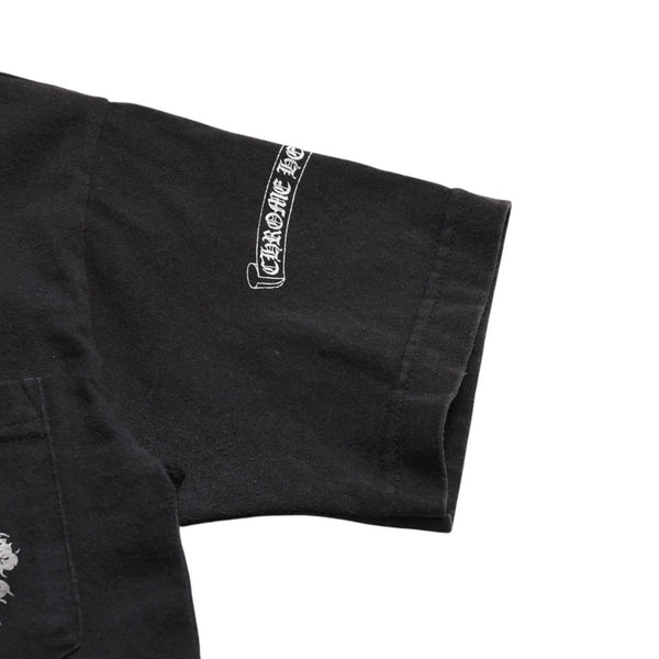 CHROME HEARTS クロムハーツ ダガーポケットTシャツ Black ブラック Silver シルバー サイズL 美品 中古 4a004136