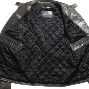 DOLCE &  GABBANA Dolce&ガL'Abbana Silk Lambskin Leather Jacket, Size 48, Khaki/Red with Silver Hardware, Excellent Condition, Used, 4a004147