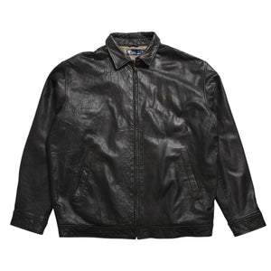 Polo Ralph Lauren ポロラルフローレン レザースイングトップ ジャケット ブラウン ダークブラウン サイズXL 美品 中古 4a004154