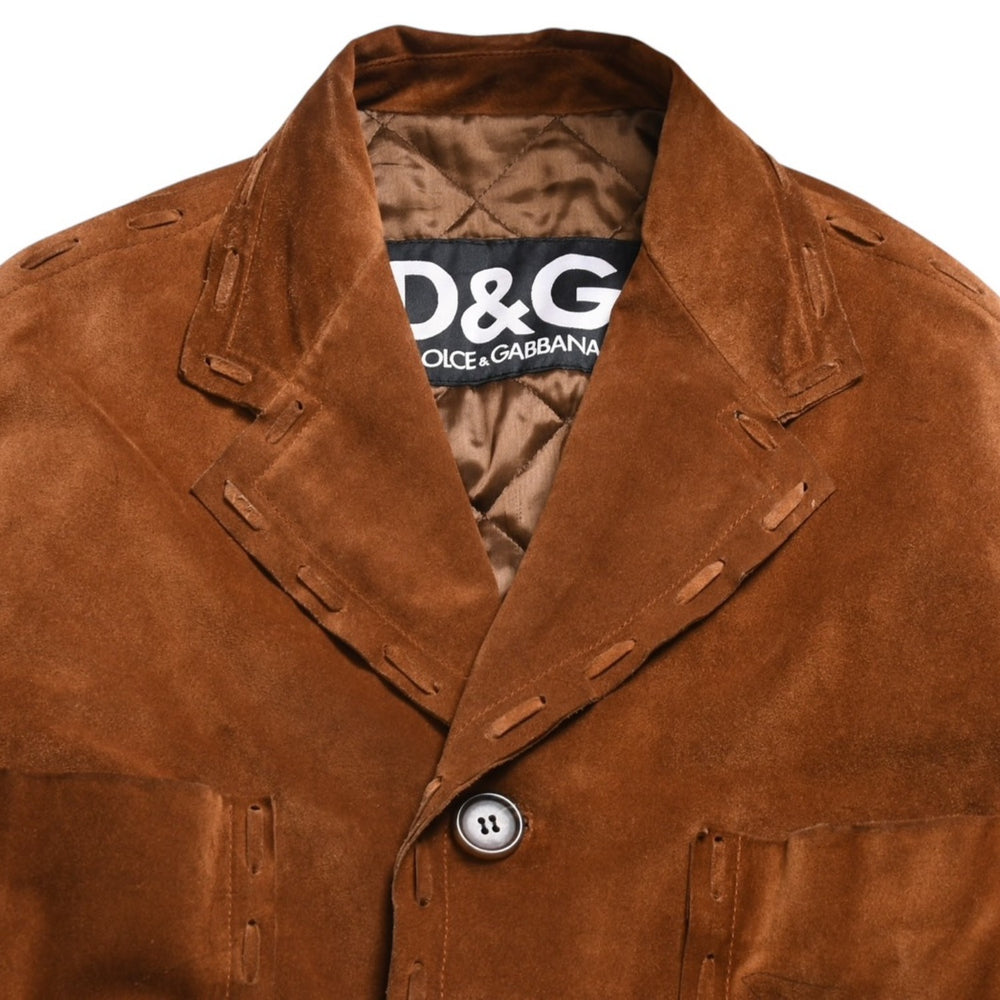 DOLCE & GABBANA Dolce and Gabbana Leather Jacket Brown Leather Jacket Good Condition Used 4a004150