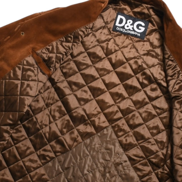 DOLCE & GABBANA ドルチェアンドガッバーナ レザージャケット ブラウン レザージャケット 美品 中古 4a004150