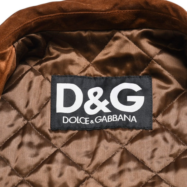 DOLCE & GABBANA ドルチェアンドガッバーナ レザージャケット ブラウン レザージャケット 美品 中古 4a004150