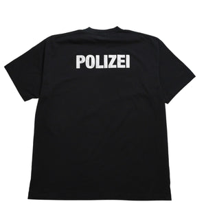 極美品 VETEMENTS ヴェトモン Tシャツ POLIZEI リフレクター ブラック サイズ S コットン UA53TR450B 中古 4a004124