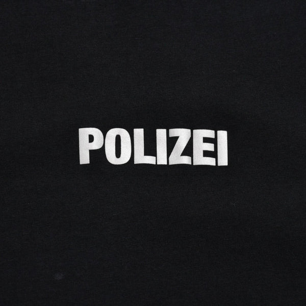 極美品 VETEMENTS ヴェトモン Tシャツ POLIZEI リフレクター ブラック サイズ S コットン UA53TR450B 中古 4a004124
