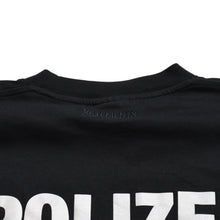 画像をギャラリービューアに読み込む, 極美品 VETEMENTS ヴェトモン Tシャツ POLIZEI リフレクター ブラック サイズ S コットン UA53TR450B 中古 4a004124