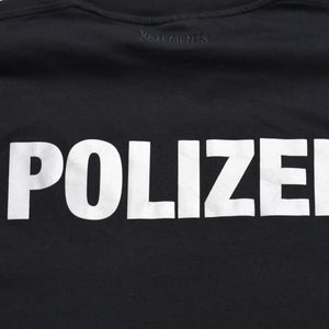 極美品 VETEMENTS ヴェトモン Tシャツ POLIZEI リフレクター ブラック サイズ S コットン UA53TR450B 中古 4a004124
