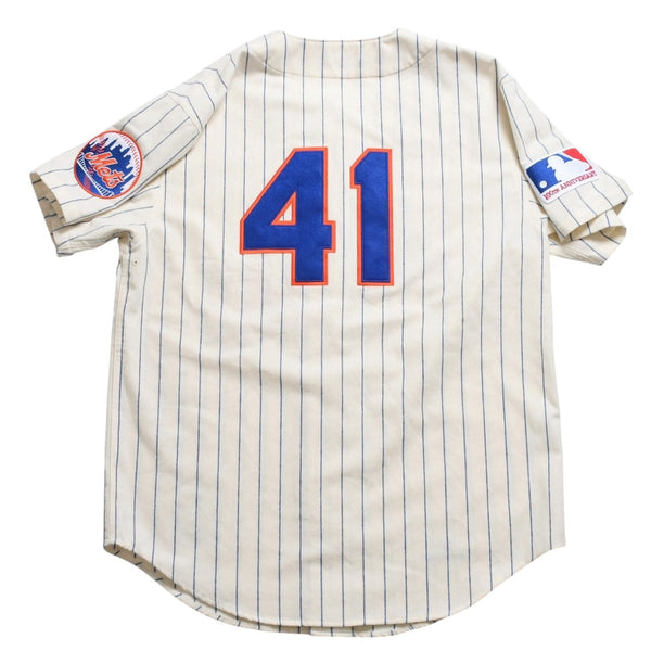 Like new Mitchell&Ness Mitchell &amp; Ness New York Mets Tom Seaver Authentic Jersey 1969 Retired Number Model XL Size Ivory Used 4a002304