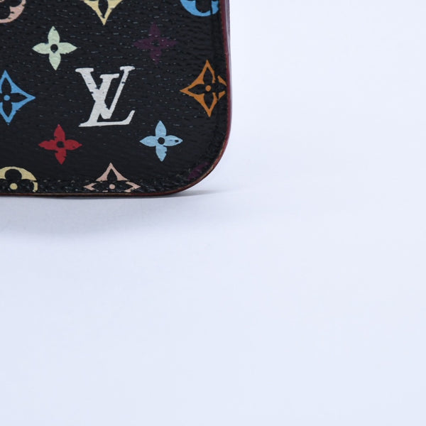 LOUIS VUITTON Monogram Multicolor Pochette Clé M60279 Coin Case Noir Out of Print Wallet Gold Hardware Good Condition Used 4a003889