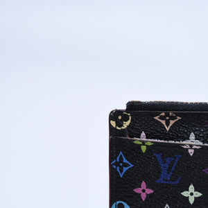 LOUIS VUITTON Monogram Multicolor Pochette Clé M60279 Coin Case Noir Out of Print Wallet Gold Hardware Good Condition Used 4a003889