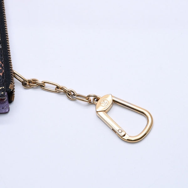 LOUIS VUITTON Monogram Multicolor Pochette Clé M60279 Coin Case Noir Out of Print Wallet Gold Hardware Good Condition Used 4a003889