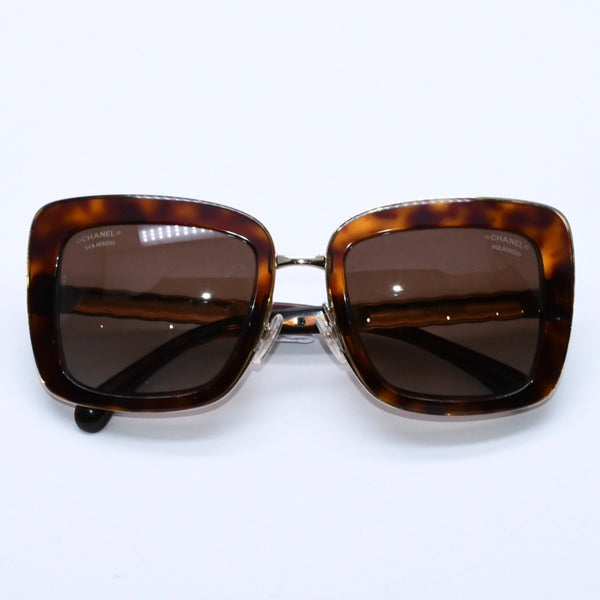 CHANEL シャネル ブラウン ゴールドフレーム Sunglasses サングラス 5369 53◻︎21 135 美品 中古 4a004060